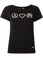 Love Moschino Peace T-shirt, Women's, Size: 46, Black, Cotton