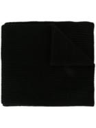Dolce & Gabbana Ribbed Scarf, Men's, Black, Cashmere