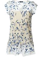 Twin-set Jeans Floral Embroidered Top