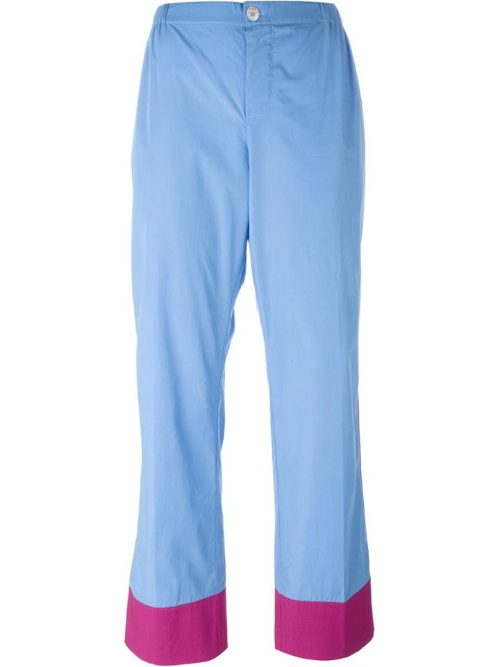 For Restless Sleepers Colour Block Wide Leg Cropped Trousers