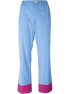 For Restless Sleepers Colour Block Wide Leg Cropped Trousers