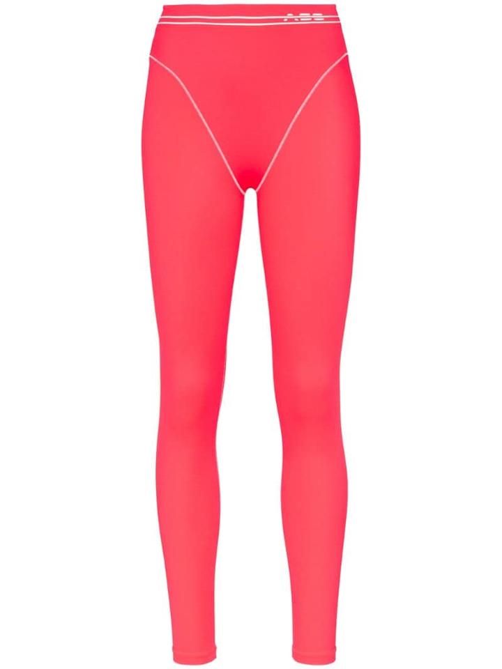 Adam Selman Sport French-cut High-waisted Leggings - Pink