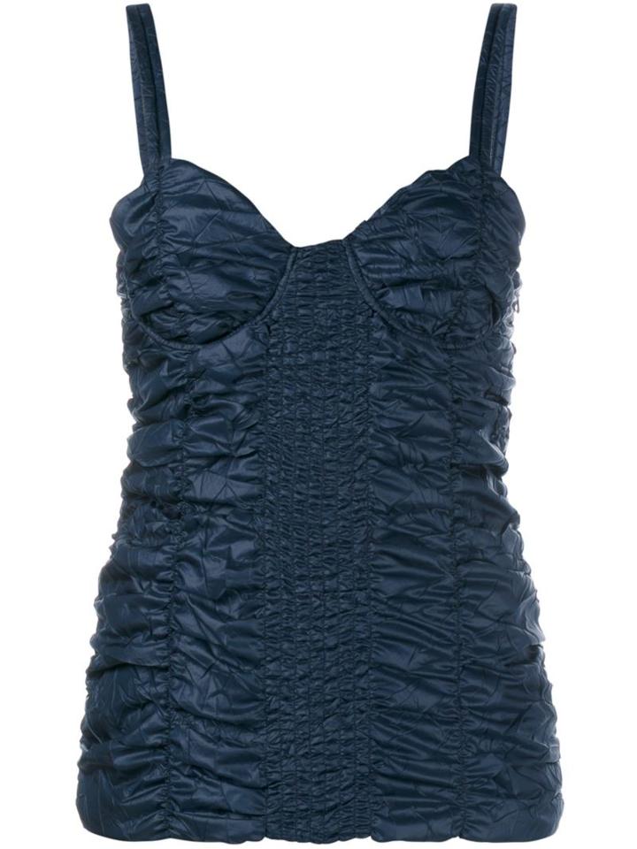 J.w.anderson Smocked Ruched Bustier Top