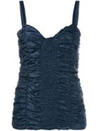 J.w.anderson Smocked Ruched Bustier Top