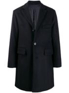 Officine Generale Alfie Single Breasted Coat - Blue