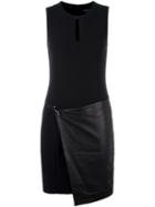 Barbara Bui Asymmetric Skirt Detail Dress, Women's, Size: 36, Black, Polyester
