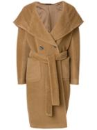 Tagliatore Belted Coat - Brown