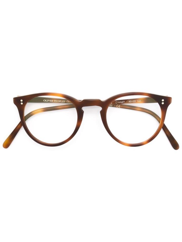 Oliver Peoples 'o'malley' Glasses, Brown, Acetate