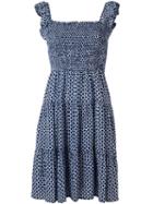 Tory Burch Printed Tier Dress, Women's, Size: Xs, Blue, Viscose