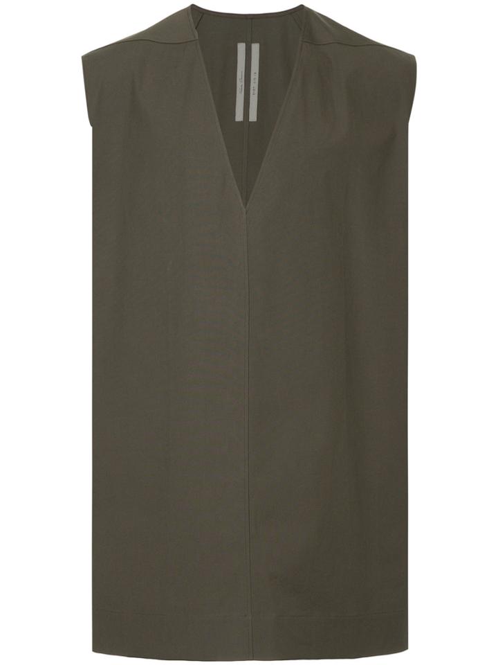 Rick Owens V-neck Jumbo Top - Grey