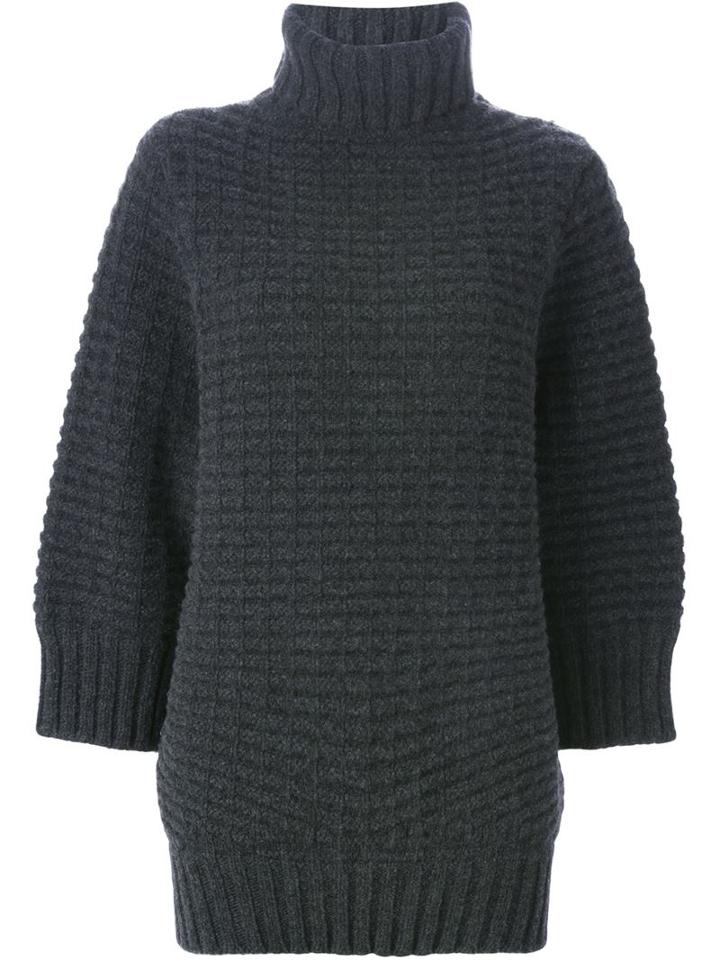 Kristensen Du Nord Chunky Roll Neck Sweater, Women's, Size: 3, Grey, Cashmere/wool