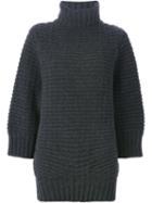 Kristensen Du Nord Chunky Roll Neck Sweater, Women's, Size: 3, Grey, Cashmere/wool