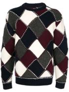 Coohem Modern Argyle Knit Sweater - Multicolour