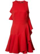 Alexander Mcqueen Ruffled Mini Dress, Women's, Size: 4, Red, Silk