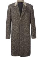 Jean Paul Gaultier Vintage Tweed Leather Detail Coat