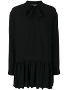 Saint Laurent Lavaliere Mini Dress - Black