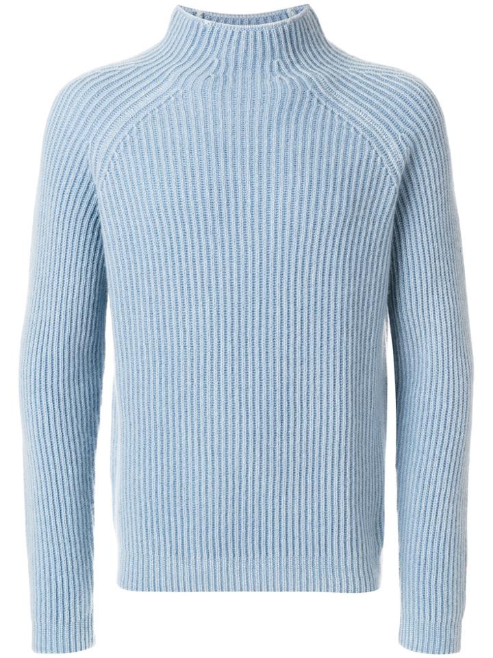 Iris Von Arnim Ribbed Jumper - Blue