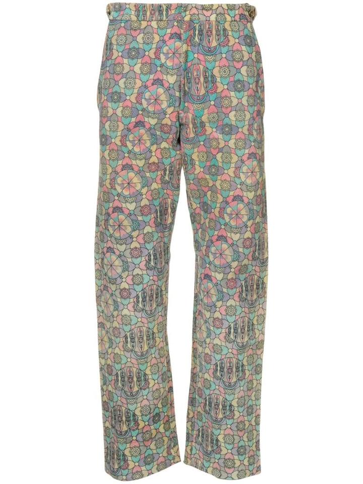 Comme Des Garçons Pre-owned Psychedelic Print Trousers - Multicolour