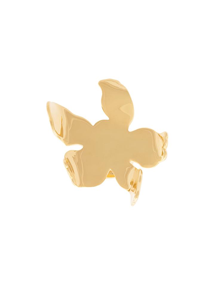 Lele Sadoughi Large Flower Silhouette Ring - Metallic