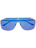 Gucci Eyewear Monogram Aviator Sunglasses - Black