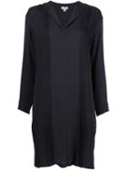 Vince V-neck Tunic Dress, Women's, Size: 8, Black, Silk