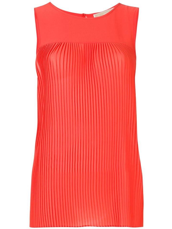 Michael Michael Kors Pleated Tank Top, Women's, Size: Medium, Pink/purple, Polyester