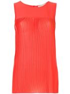 Michael Michael Kors Pleated Tank Top, Women's, Size: Medium, Pink/purple, Polyester
