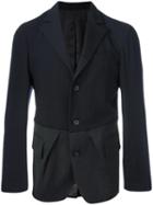 Wooster + Lardini Bi-colour Combined Blazer, Men's, Size: 52, Blue, Wool/viscose/cotton