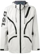 Diesel - Hooded Zip Detail Jacket - Men - Polyester/polyurethane - S, Nude/neutrals, Polyester/polyurethane
