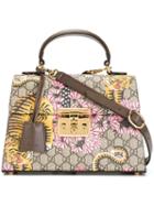 Gucci Padlock Gucci Bengal Top Handle Bag, Women's, Pink/purple, Leather/canvas