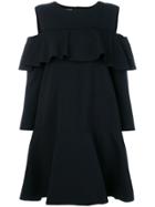 Alberta Ferretti Ruffled Peplum Dress - Black