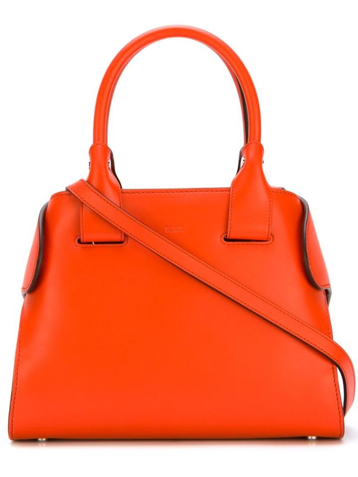 Tod S Adjustable Strap Shoulder Bag, Women's, Red, Leather