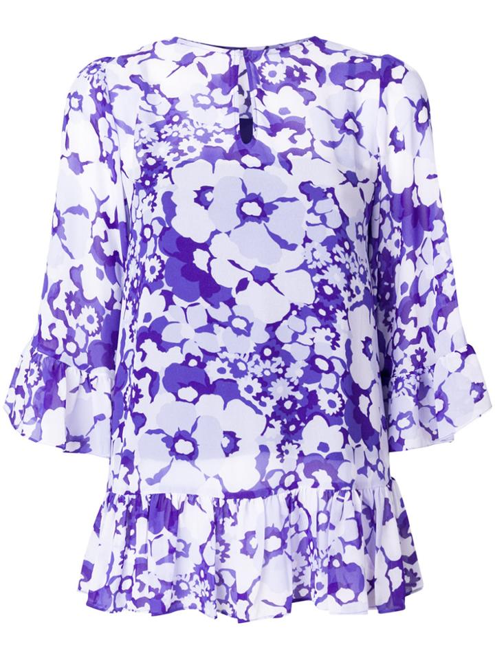 Michael Michael Kors Floral-print Blouse - Pink & Purple