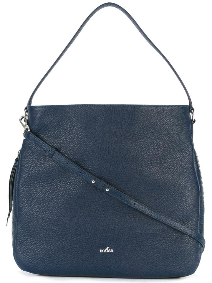 Hogan - Hobo Bag - Women - Calf Leather - One Size, Blue, Calf Leather