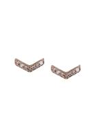 Astley Clarke 14kt Rose Gold Varro Honeycomb Diamond Stud Earrings -
