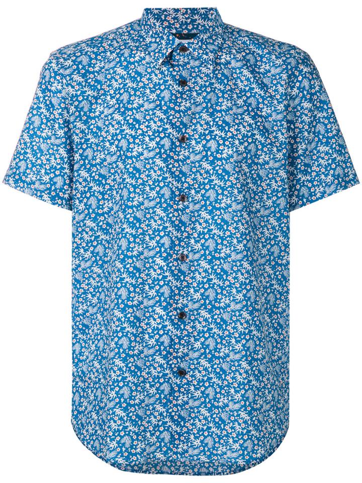 Ps By Paul Smith Botanical-print Shirt - Blue