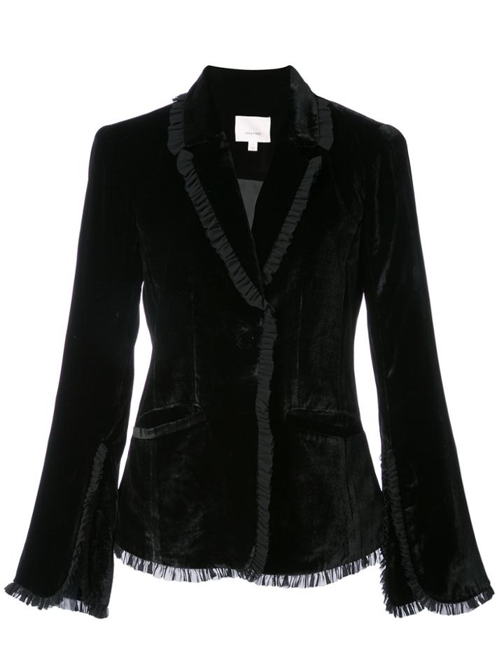 Cinq A Sept Frill Trim Blazer - Black