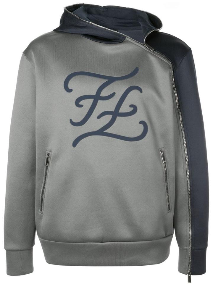 Fendi Logo Print Sweatshirt - Grey