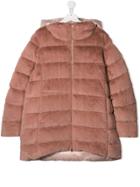 Herno Kids Padded Hooded Coat - Pink