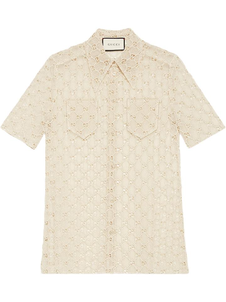 Gucci Gg Macramé Shirt - Nude & Neutrals