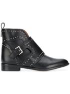 Emporio Armani Studded Ankle Boots - Black
