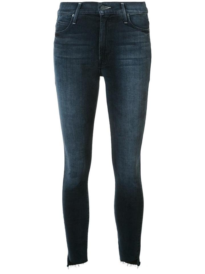 Mother Stonewash Effect Skinny Jeans, Women's, Size: 29, Blue, Cotton/polyester/spandex/elastane