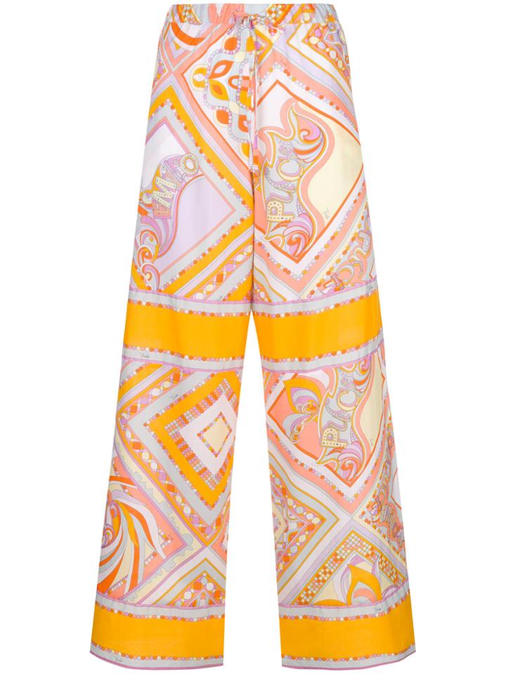 Emilio Pucci Palazzo Trousers - Yellow & Orange