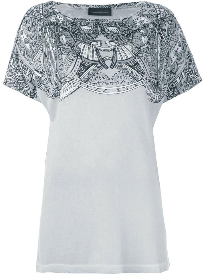 Diesel Black Gold Abstract Print Panel T-shirt