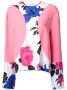 Msgm Floral Print Detail Blouse, Women's, Size: 44, Pink/purple, Viscose