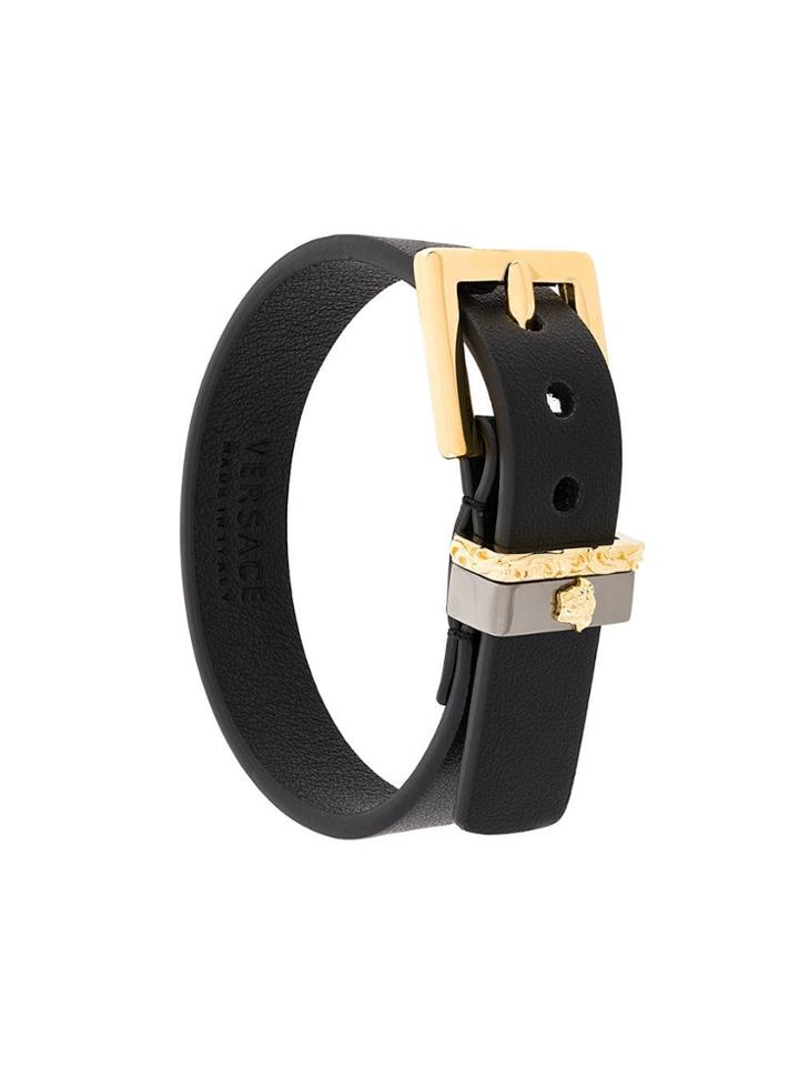Versace Buckle Cuff Bracelet - Black