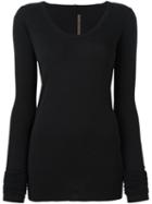 Rick Owens Lilies V-neck Pullover, Women's, Size: 44, Black, Polyamide/viscose/angora/wool