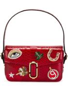 Marc Jacobs Embellished Patch Shoulder Bag - Pink & Purple
