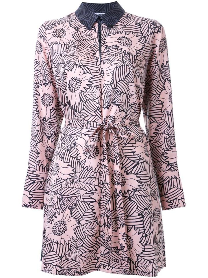 Sonia By Sonia Rykiel Floral Print Shirt Dress