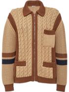 Miu Miu Cable Knit Cardigan - Brown